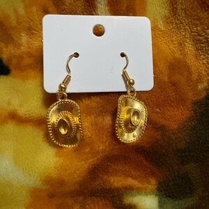 Chic Gold-Toned Dangle Earrings